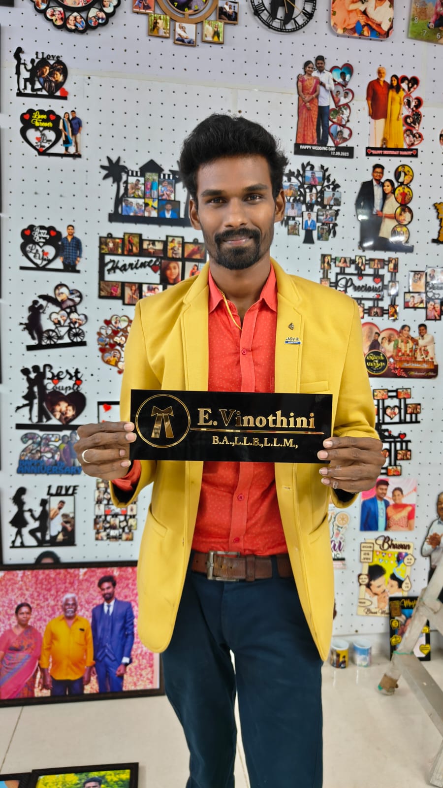 Table top name board