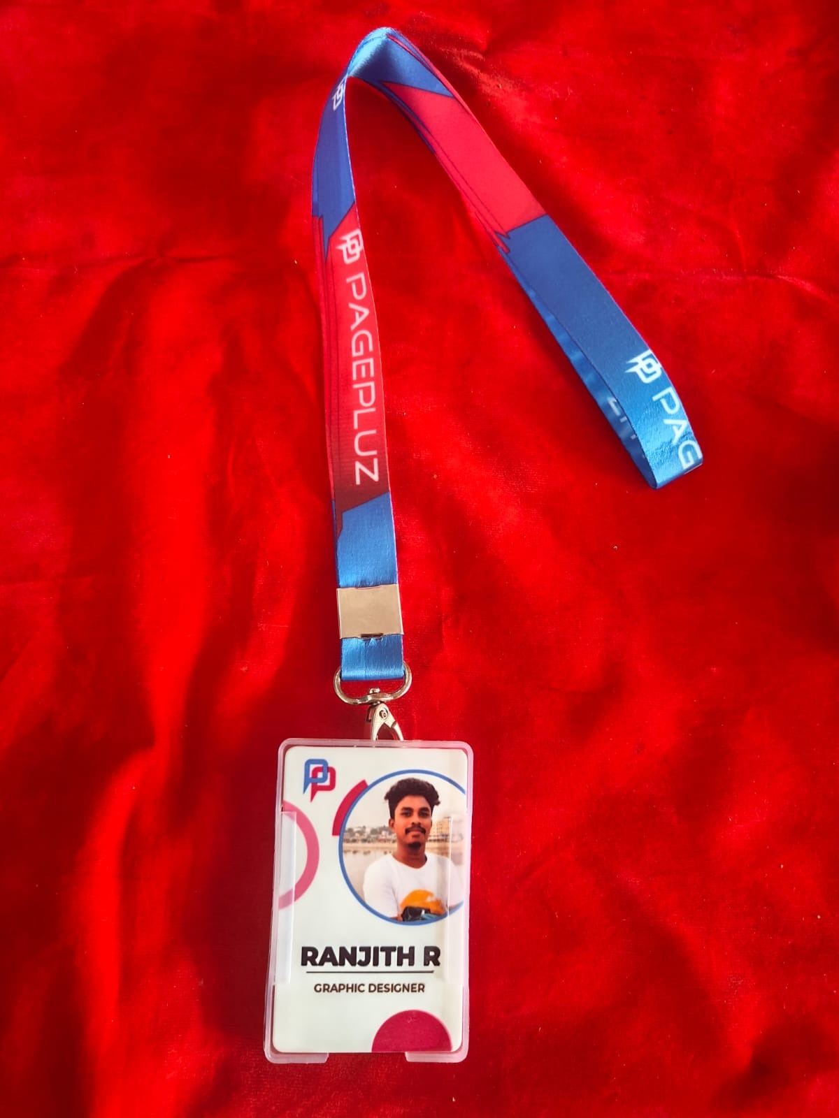 Plastic Id card with printed rope