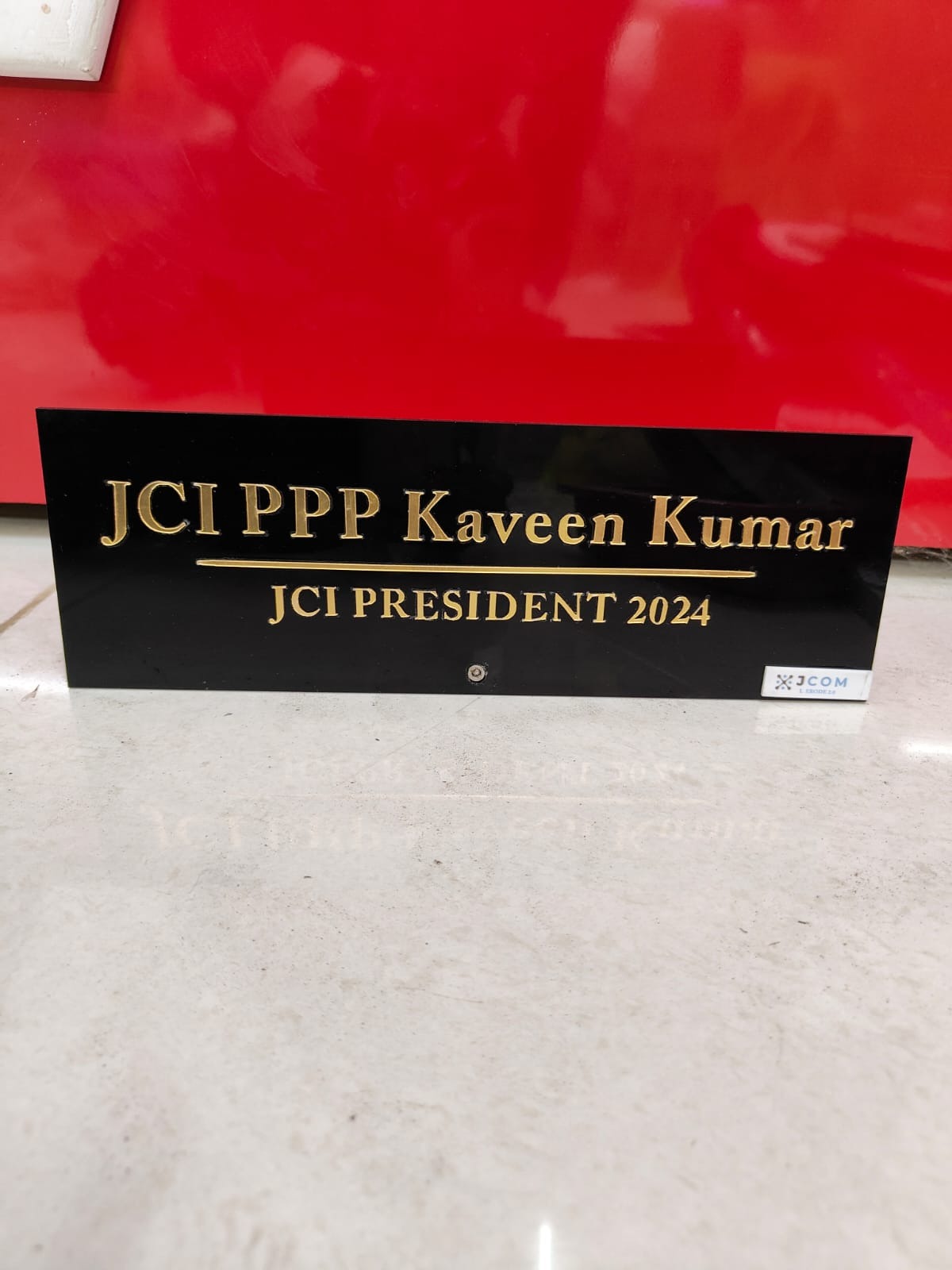 Black and Gold Table name board